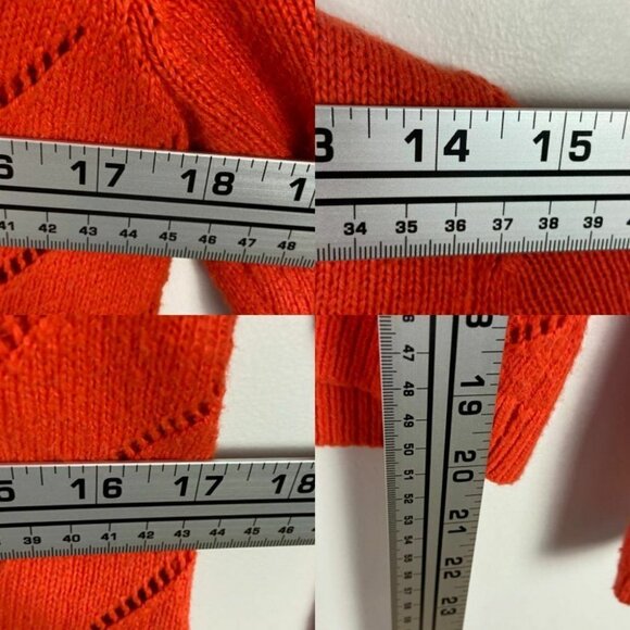 Anthropologie Moth‎ Cashmere V-Neck Ribbon Tie Back Pullover Knit Sweater XS Pet - Picture 9 of 10